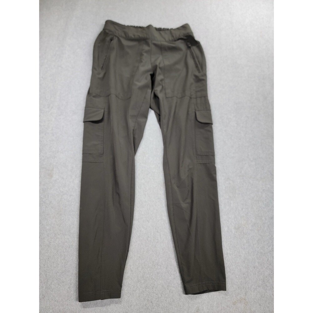 Athleta Joggers Womens 2 25x28.5 Cargo Green Mid Rise Pockets Stretch Athleisure